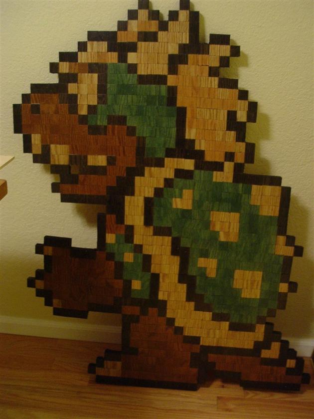 8-Bit Wooden Super Mario Bros Characters (1)