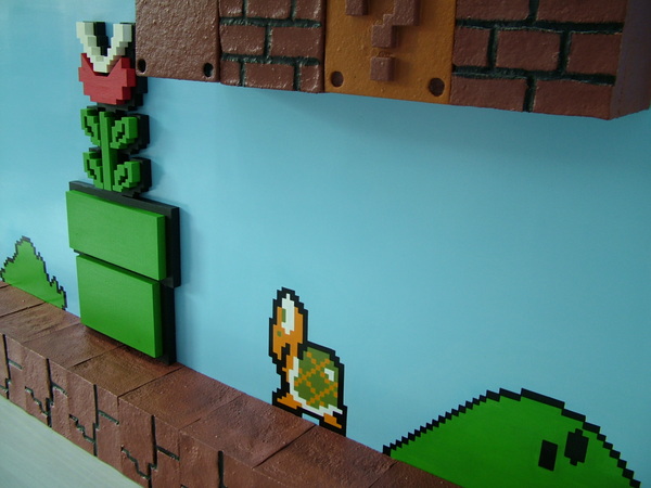 Super Mario Bros 3D Mural by Alfonso Mellone (1)